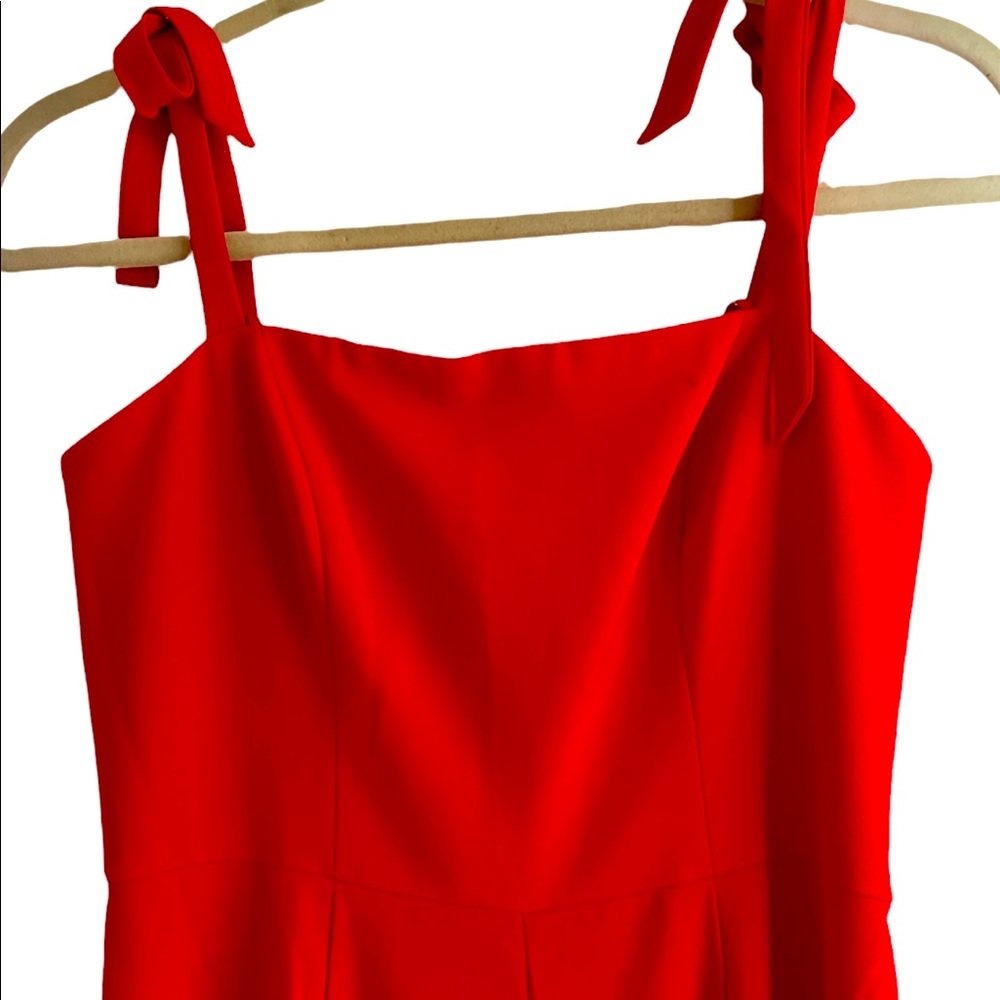 Theia couture never been work with tags red jumpsuit